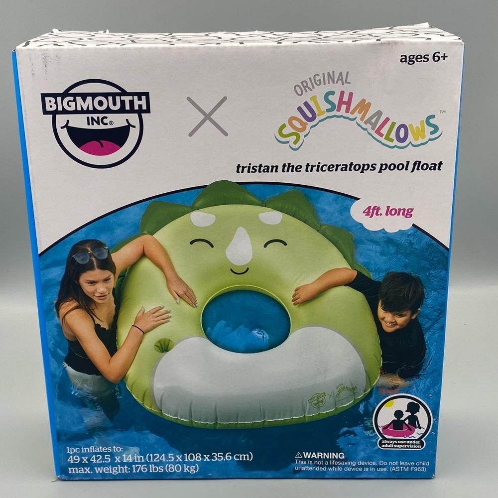 NIB BigMouth Inc. x Squishmallows Tristan the Triceratops Pool Float - COPY